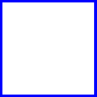 white filled box with 5-pixels blue border