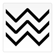 Zigzag pattern of lines that are joined segments