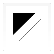 Two triangles on a canvas, used to demonstrate lineTo