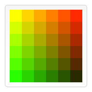 A canvas filled with different colored squares