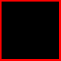 black-filled box with a 5-pixel red border