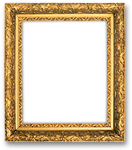 An empty gilt picture frame